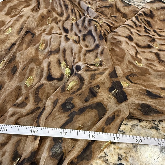 Express sheer maxi length leopard print beach coverup SZ SM - Picture 9 of 14